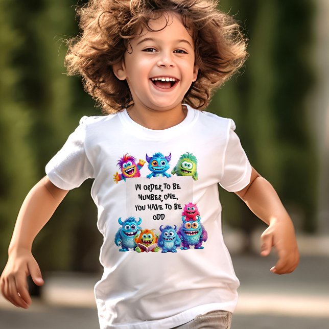 T-shirt Monstres mignonnes amusantes Retour à l'école Text (Funny Cute Monsters Colorful T-Shirt With Your Own Text)