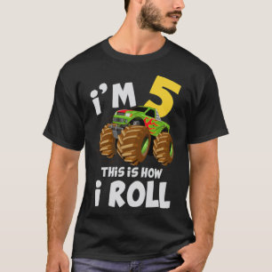 T-shirt Monstres Truck 5th Birthday Pick Birthday Fitness