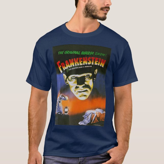 T-shirt Monstres universels désorganisés Frankenstein Movi (Devant)