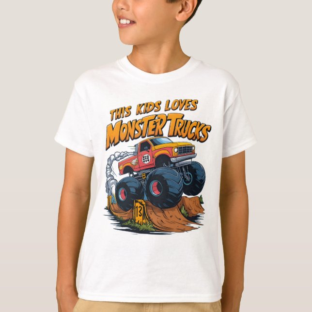 T-shirt Monstrous Truck Conquiert Dirt Pile (Devant)