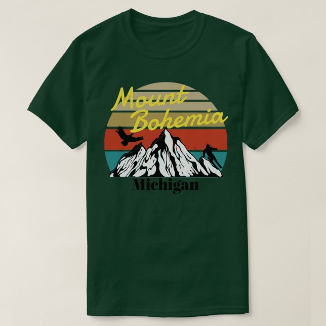 T-shirt Mont Bohemia ski Michigan (Design devant)