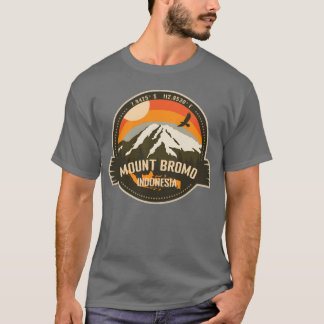T-shirt Mont Bromo Indonésie Volcan Randonnée Camping Rétr