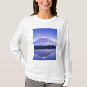 T-shirt Mont Fuji avec nuage lenticulaire, lac Motosu,