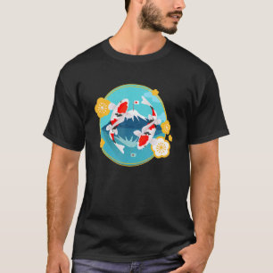 T-shirt Mont Fuji et carpe zen poisson d'eau carpe étang G
