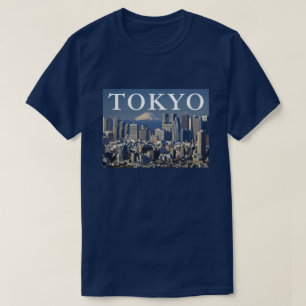 T-shirt Mont Fuji   Skyline du quartier de Shinjuku Tokyo 