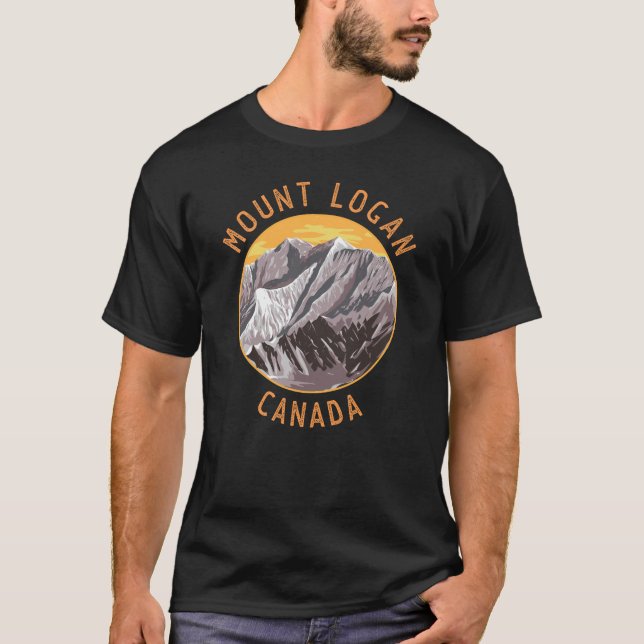 T-shirt Mont Logan Canada Cercle en détresse (Devant)