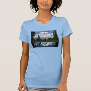 T-shirt Mont Rainier   Reflet dans un étang de montagne