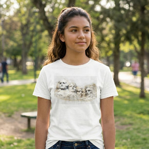 T-shirt Mont Rushmore, œuvre d'art aquarelle présidentiell