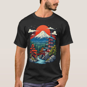 T-shirt Mont Sacré Fuji Minka Art Japonais Tee