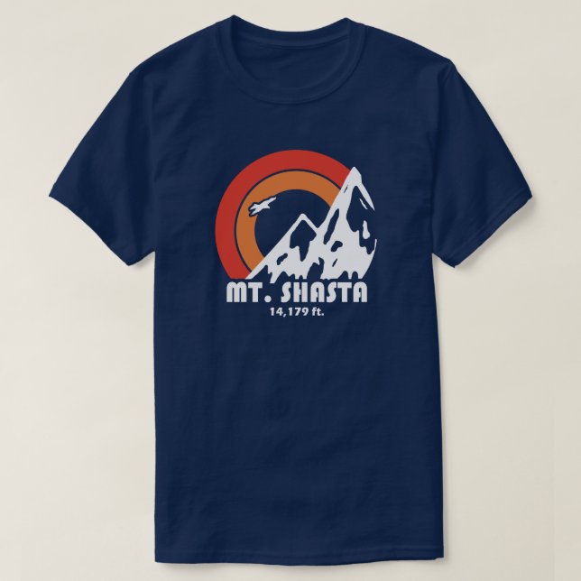 T-shirt Mont Shasta California Sun Eagle (Design devant)