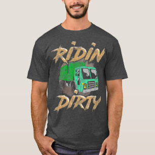 T-shirt Montage de déchets sales camion conducteur de cam