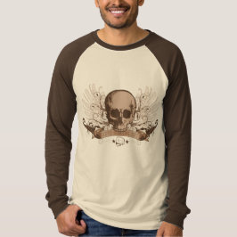 T-shirt Montage du crâne - bronze