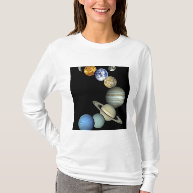 T-shirt Montage d'un système solaire (Devant)
