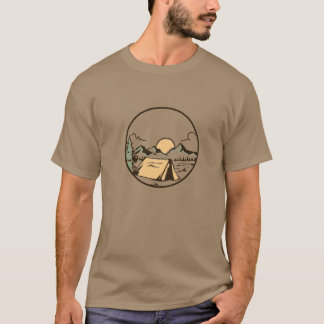 T-Shirt Montagne Aventure Camping | Nature Rétro