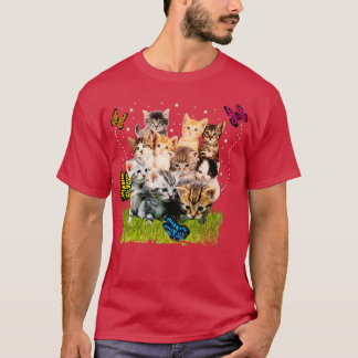 T-shirt Montagne de chats Cute Kittens Kawaii Amoureux des