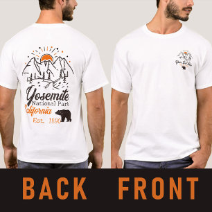 T-shirt Montagne minimaliste de l'ours du parc national Yo