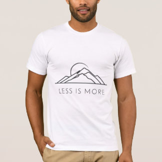 T-shirt montagne minimaliste 'Moins c'est plus' Gr