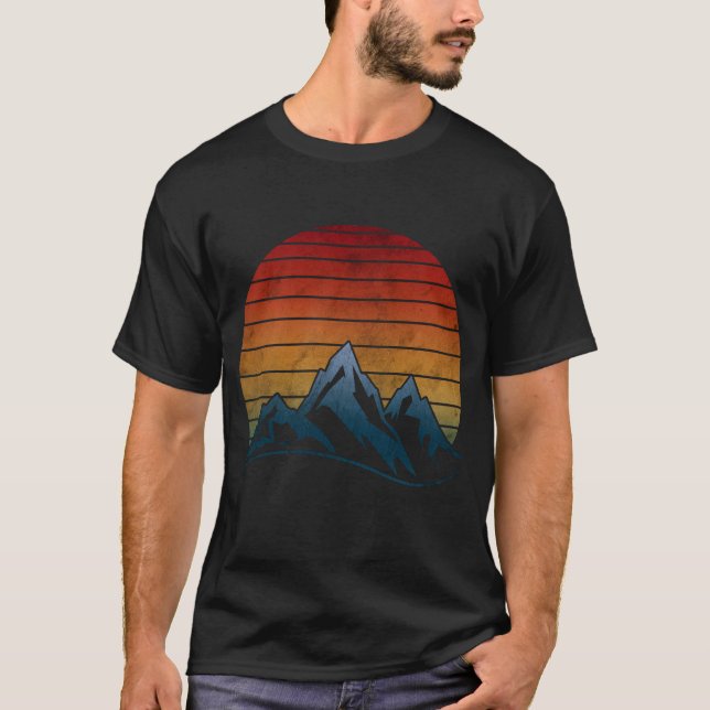 T-SHIRT MONTAGNE VINTAGE ENSOLEILLÉE (Devant)