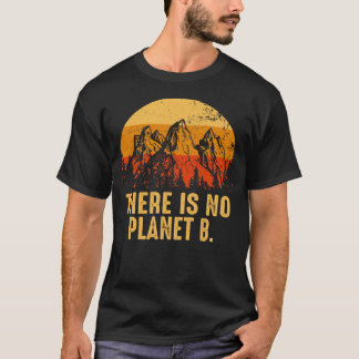 T-shirt Montagne vintage Nature Il n'y a pas de planète B 