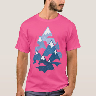 T-shirt Montagnes Brumeuses Bleu