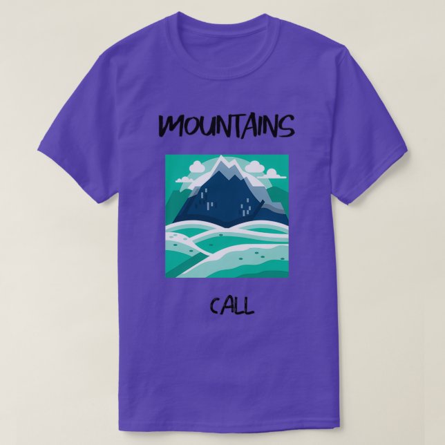 T-shirt Montagnes Call Green Design (Design devant)