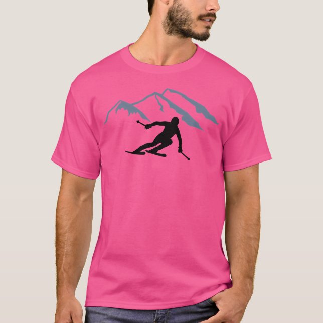 T-shirt Montagnes de ski (Devant)