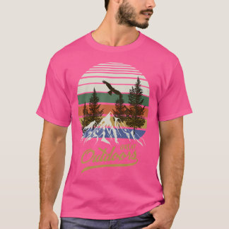 T-shirt Montagnes Extérieures Randonnée Graphique Nature E