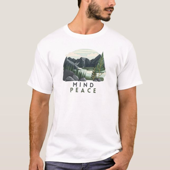 T-shirt Montagnes Mind Paix Montagnes Camping 🏕 (Devant)