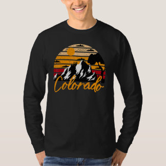 T-shirt Montagnes naturelles du Colorado Vintage Retro