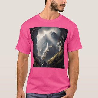 T-shirt Montagnes naturelles puissantes actives