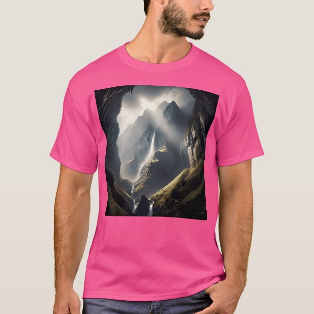 T-shirt Montagnes naturelles puissantes actives (Devant)