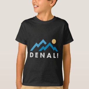 T-shirt Montagnes rétro du parc national de Denali randonn