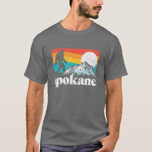 T-shirt Montagnes Spokane Washington Bigfoot 