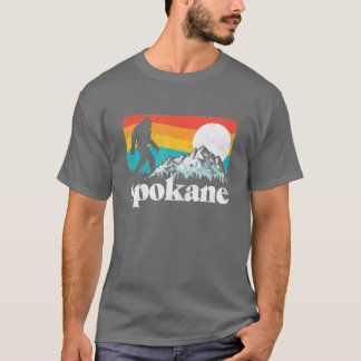 T-shirt Montagnes Spokane Washington Bigfoot