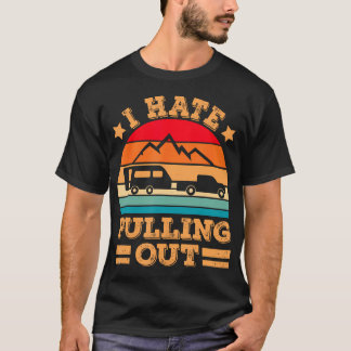 T-shirt Montagnes Vintages Rétro Je Déteste Sortir Drôle C