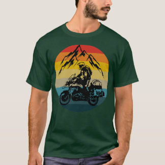 T-shirt Montagnes vintages Retro Off Road GS Adventure Mot