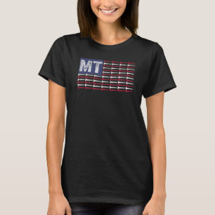 T-shirt Montana Accueil Etat MT Drapeau américain Golf pat