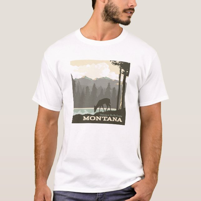 T-shirt Montana | Bienvenue dans Big Sky Country (Devant)