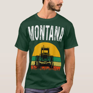 T-shirt Montana Fermier Blé Grain Tracteur d'agriculture L