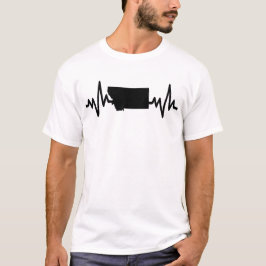 T-shirt Montana heartbeat design unisex