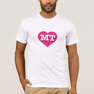 T-shirt Montana Hot Pink Heart - J'aime MT