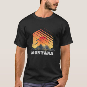 T-shirt Montana Mountain Sunset USA Amérique Cadeaux