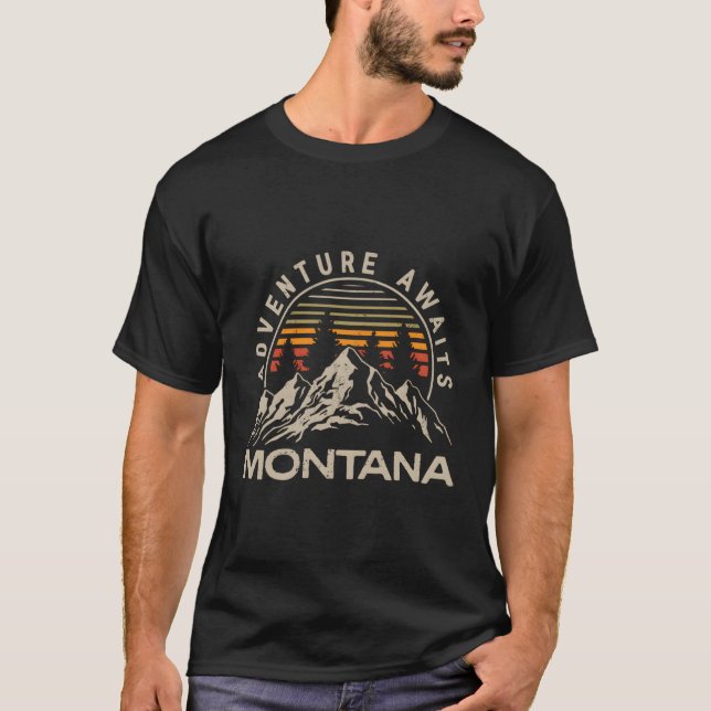 T-shirt Montana Outdoor Mountain (Devant)