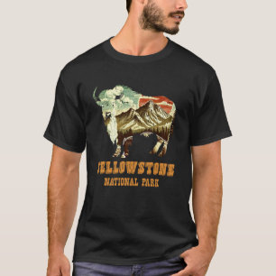 T-shirt Montana PARC NATIONAL DE YELLOWSTONE Drôle Wyoming