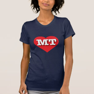 T-shirt Montana Red Heart - J'aime MT