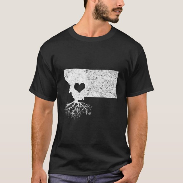 T-shirt Montana Roots I Love Montana (Devant)