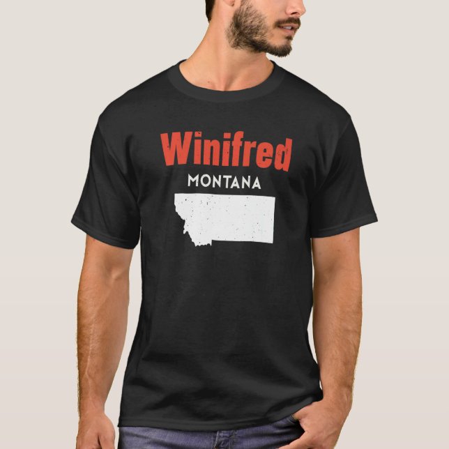 T-shirt Montana Usa State America Travel Montanan Winifred (Devant)