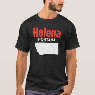 T-shirt Montana Usa State America Voyage Montanan Helena