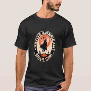 T-shirt Montauk Tribe Amérindienne Amérindien Force Warrio