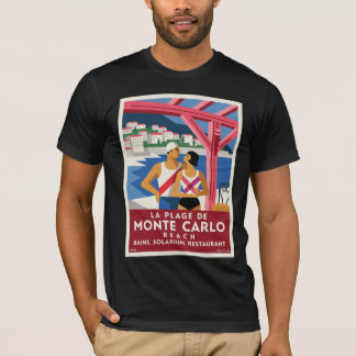 T-shirt Monte Carlo Beach – Art Déco Riviera Voyage